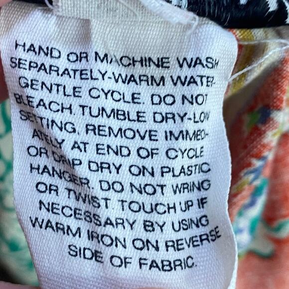 Vintage 70s Striped Maxi Dress Crossback Sleeveless Red Green Gold Womens Small - Picture 9 of 9